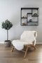 House N Lambskin Artificial Rug - Ivory