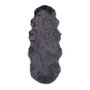 House N Lambskin Artificial Rug - Grey