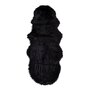 House N Lambskin Artificial Rug - Black