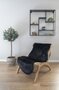 House N Lambskin Artificial Rug - Black