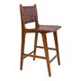House N Perugia Bar Chair - Brown w. Brown Leather