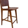 House N Perugia Bar Chair - Brown w. Brown Leather