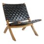 House N Perugia Folding Chair - Black Leather