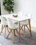 House N Vojens Dining Table - 120 cm - White / Natural