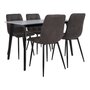 House N Vojens Dining Table - 120 cm - White / Black