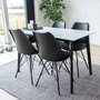 House N Vojens Dining Table - 120 cm - White / Black