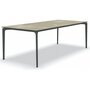 Fast AllSize Tisch mit Platte aus Feinsteinzug, Hazel - Metallgrau