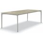 Fast AllSize Tisch mit Platte aus Feinsteinzug, Hazel - Pulvergrau