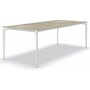Fast AllSize Tisch mit Platte aus Feinsteinzug, Hazel - Weiss