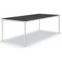 Fast AllSize Tisch mit Platte aus Feinsteinzug, Night - Weiss