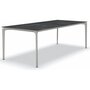 Fast AllSize Tisch mit Platte aus Feinsteinzug, Night - Eisengrau