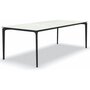 Fast AllSize Tisch mit Platte aus Feinsteinzug, Snow-Dunkelblau