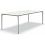 Fast AllSize Tisch mit Platte aus Feinsteinzug, Snow-Eisengrau
