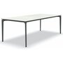Fast AllSize Tisch mit Platte aus Feinsteinzug, Snow-Metallgrau