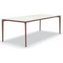 Fast AllSize Tisch mit Platte aus Feinsteinzug, Snow-Terrakotta