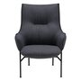 Wendelbo Aloe high back chair - Loungesessel - Black powder coated steel - Monta col. 08