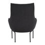 Wendelbo Aloe high back chair - Loungesessel - Black powder coated steel - Monta col. 08