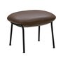 Wendelbo Aloe stool - Hocker mit Sitzpolster - Black powder coated steel - Parma Marrone