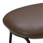 Wendelbo Aloe stool - Hocker mit Sitzpolster - Black powder coated steel - Parma Marrone