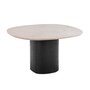 Wendelbo Ovata Dining Table Limestone W/Black Base - Black Stained Wood