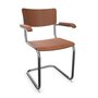 Thonet S 43 Klassik - Chrom - Buche Kirschbaum (TP 44) gebeizt I