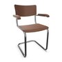 Thonet S 43 Klassik - Chrom - Buche Nussbaum (TP 24) gebeizt I