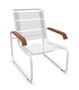 Thonet S 35 N Thonet All Seasons | Freischwinger- ThonetProtect reinweiß (RAL 9010), Gewebe weiß
