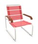 Thonet S 35 N Thonet All Seasons | Freischwinger- ThonetProtect reinweiß (RAL 9010), Gewebe kirsche