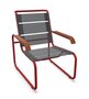 Thonet S 35 N Thonet All Seasons | Freischwinger- ThonetProtect tomatenrot (RAL 3013), Gewebe schwarz