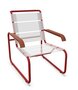 Thonet S 35 N Thonet All Seasons | Freischwinger- ThonetProtect tomatenrot (RAL 3013), Gewebe weiß