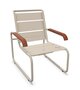 Thonet S 35 N Thonet All Seasons | Freischwinger- ThonetProtect warmgrau (TS 3005), Gewebe weiß