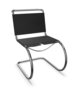 Thonet S 533 L | Freischwinger- geschnürt, Kernleder schwarz