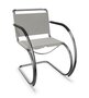 Thonet S 533 LF | Freischwinger mit Armlehnen- Geschnürt, Kernleder schlammgrau