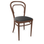 Thonet 214 P | Bugholzstuhl - LEDER I - New Cognac 680 - Buche Nussbaum (TP 24)