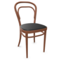 Thonet 214 P | Bugholzstuhl - LEDER I - New Cognac 680 - Buche Kirschbaum (TP 44)