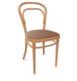 Thonet 214 P | Bugholzstuhl - LEDER I - Nero 622 - Buche Natur (TP 17)
