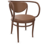 Thonet 209 P | Bugholzstuhl mit Armlehnen - LEDER I - New Cognac 680 - Buche Nussbaum (TP 24)