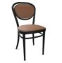 Thonet 215 P | Bugholzstuhl - Buche Schwarz (TP 29) - LEDER I - New Cognac 680