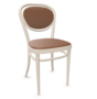 Thonet 215 P | Bugholzstuhl - Buche Weiß (TP 200) - LEDER I - New Cognac 680
