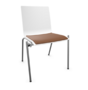 Thonet S 160 SP | Stahlrohrstuhl - Signalweiß RAL 9003 - LEDER I - New Cognac 680
