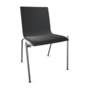 Thonet S 160 SP | Stahlrohrstuhl - Schwarzgrau (RAL 7021) - LEDER I - Nero 622