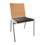 Thonet S 162 SP | Stahlrohrstuhl - Buche Natur (TP 17) gebeizt I - LEDER I - Nero 622