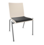 Thonet S 162 SP | Stahlrohrstuhl - Buche Weiß (TP 200) lasiert gebeizt II - LEDER I - Nero 622