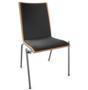 Thonet S 164 P-Buche Natur (TP 17) gebeizt I-LEDER I - Nero 622