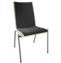 Thonet S 164 P-Buche Weiß (TP 200) lasiert gebeizt II-LEDER I - Nero 622