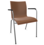 Thonet S 166 PF-Buche Kirschbaum (TP 44) gebeizt I-LEDER I - New Cognac 680