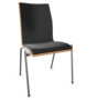 Thonet S 168 P-Buche Natur (TP 17) gebeizt I-LEDER I - Nero 622