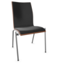 Thonet S 168 P-Buche Kirschbaum (TP 44) gebeizt I-LEDER I - Nero 622
