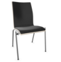 Thonet S 168 P-Buche Weiß (TP 200) lasiert gebeizt II-LEDER I - Nero 622