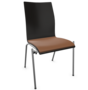 Thonet S 168 SP-Buche Schwarz (TP 29) gebeizt I-LEDER I - New Cognac 680
